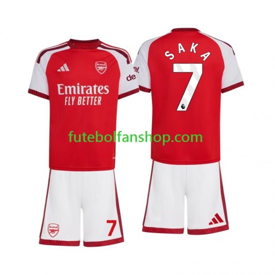 Camisola Principal Arsenal Bukayo Saka 7 Época 2026/2027 Manga Curta ,Criança