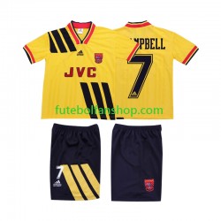 Camisola Alternativo Arsenal CAMPBELL 7 Retro 1993 1994 Manga Curta ,Criança