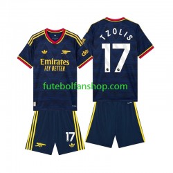 Camisola Alternativo Arsenal Christos Tzolis 17 Época 2026/2027 Manga Curta ,Criança