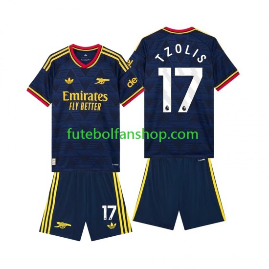 Camisola Alternativo Arsenal Christos Tzolis 17 Época 2026/2027 Manga Curta ,Criança