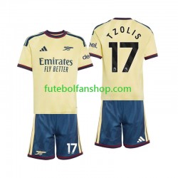 Camisola Alternativa (2ª) Arsenal Christos Tzolis 17 Época 2026/2027 Manga Curta ,Criança