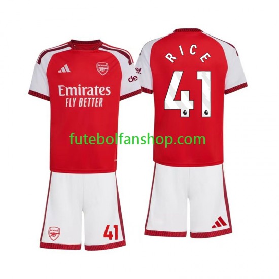 Camisola Principal Arsenal Declan Rice 41 Época 2026/2027 Manga Curta ,Criança