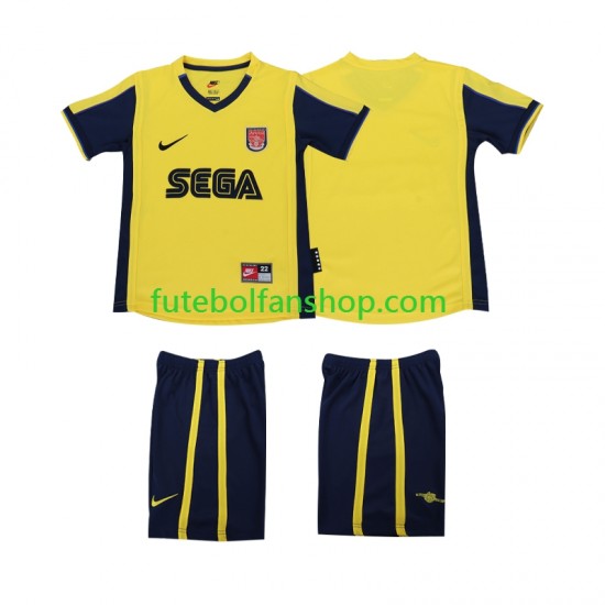Camisola Alternativo Arsenal Retro 2000 2001 Manga Curta ,Criança