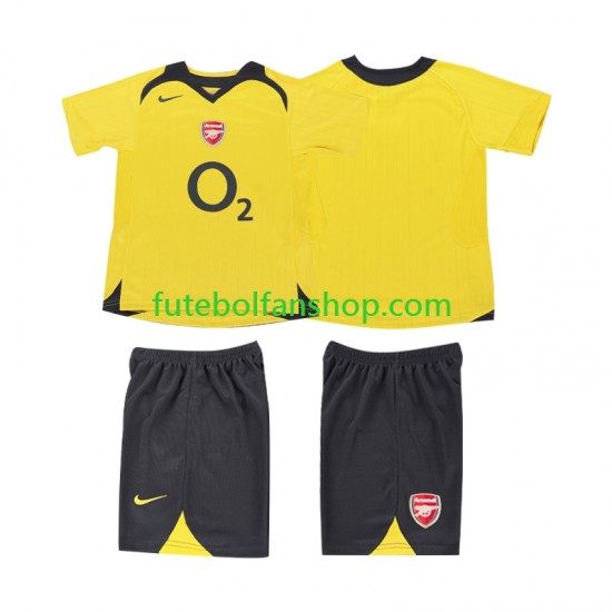 Camisola Alternativo Arsenal Retro 2005 2006 Manga Curta ,Criança