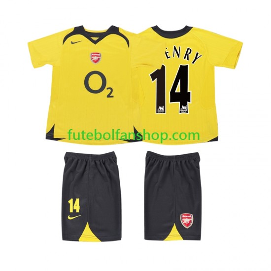 Camisola Alternativo Arsenal Thierry Henry 14 Retro 2005 2006 Manga Curta ,Criança