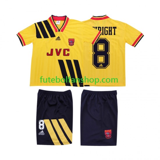 Camisola Alternativo Arsenal WRIGHT 8 Retro 1993 1994 Manga Curta ,Criança