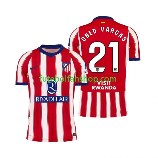 Camisola Principal Atlético Madrid Obed Vargas 21 Época 2026/2027 Manga Curta ,Homem