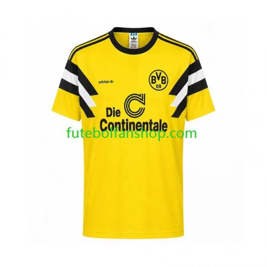 Camisola Principal Borussia Dortmund Retro 1989 Manga Curta ,Homem