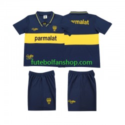 Camisola Principal CA Boca Juniors Retro 1993 1995 Manga Curta ,Criança