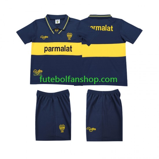 Camisola Principal CA Boca Juniors Retro 1993 1995 Manga Curta ,Criança