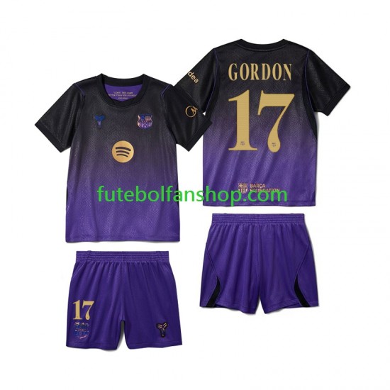 Camisola Alternativo FC Barcelona Anthony Gordon 17 Época 2026/2027 Manga Curta ,Criança