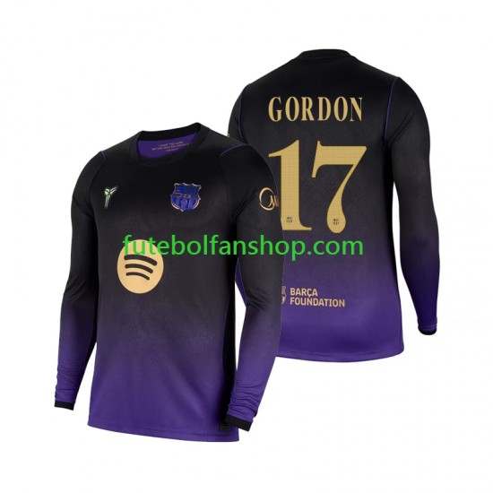 Camisola Alternativo FC Barcelona Anthony Gordon 17 Época 2026/2027 Manga Comprida ,Homem