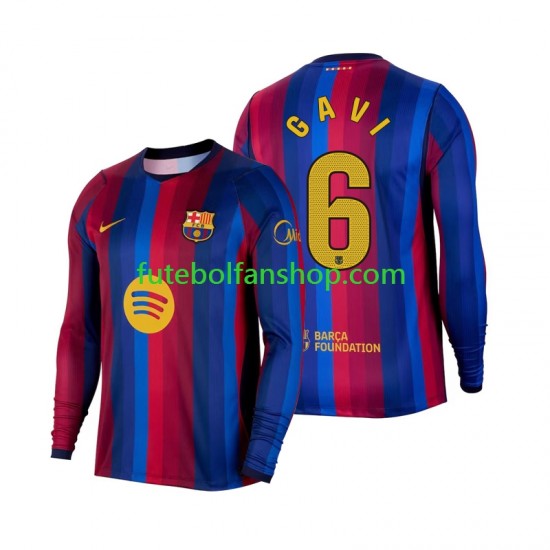 Camisola Principal FC Barcelona Gavi 6 Época 2026/2027 Manga Comprida ,Homem