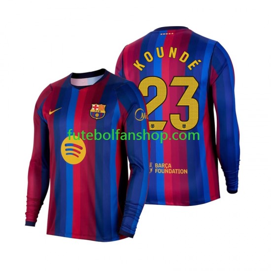 Camisola Principal FC Barcelona Jules Kounde 23 Época 2026/2027 Manga Comprida ,Homem