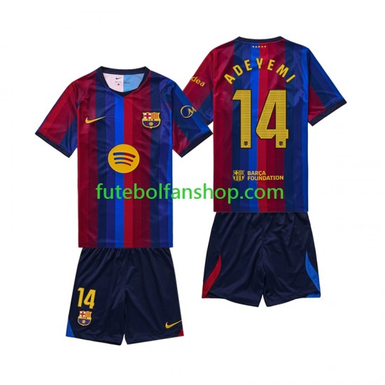 Camisola Principal FC Barcelona Karim Adeyemi 14 Época 2026/2027 Manga Curta ,Criança