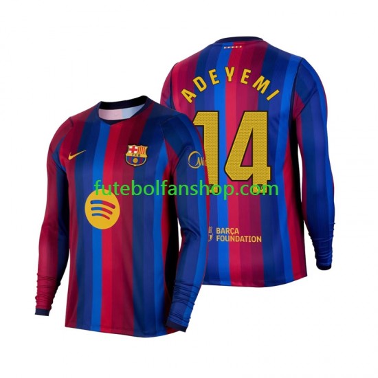Camisola Principal FC Barcelona Karim Adeyemi 14 Época 2026/2027 Manga Comprida ,Homem