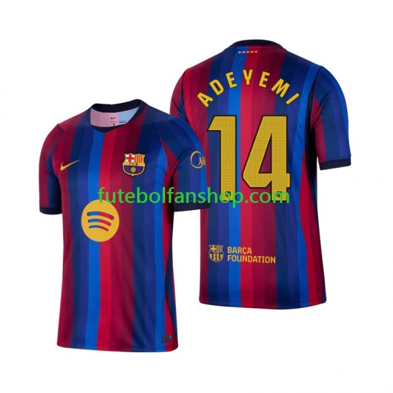 Camisola Principal FC Barcelona Karim Adeyemi 14 Época 2026/2027 Manga Curta ,Homem