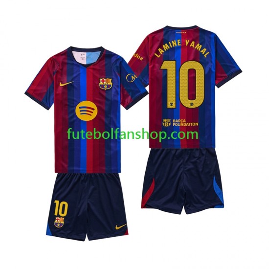 Camisola Principal FC Barcelona Lamine Yamal 10 Época 2026/2027 Manga Curta ,Criança