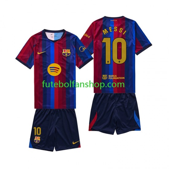 Camisola Principal FC Barcelona Lionel Messi 10 Época 2026/2027 Manga Curta ,Criança