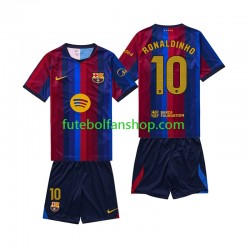 Camisola Principal FC Barcelona RONALDINHO 10 Época 2026/2027 Manga Curta ,Criança