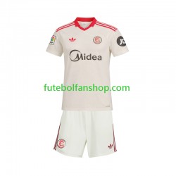 Camisola Principal Sevilla FC Retro Época 2025/2026 Manga Curta ,Criança