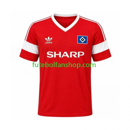 Camisola Alternativo Hamburger SV Retro 1988 Manga Curta ,Homem
