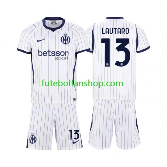 Camisola Alternativo Inter de Milão Lautaro Martinez 13 Época 2026/2027 Manga Curta ,Criança