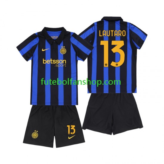 Camisola Principal Inter de Milão Lautaro Martinez 13 Época 2026/2027 Manga Curta ,Criança