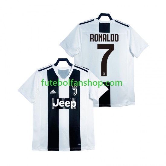 Camisola Principal Juventus Cristiano Ronaldo Retro 2018 2019 Manga Curta ,Homem