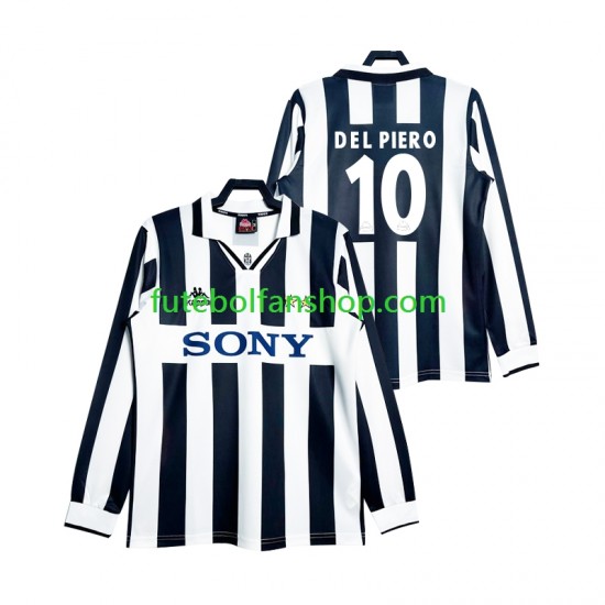 Camisola Principal Juventus DEL PIERO 10 Retro 1997 Manga Comprida ,Homem