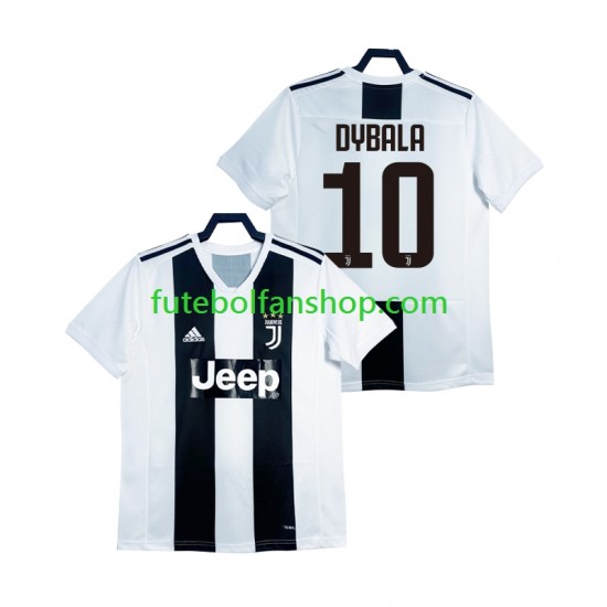 Camisola Principal Juventus DYBALA 21 Retro 2018 2019 Manga Curta ,Homem