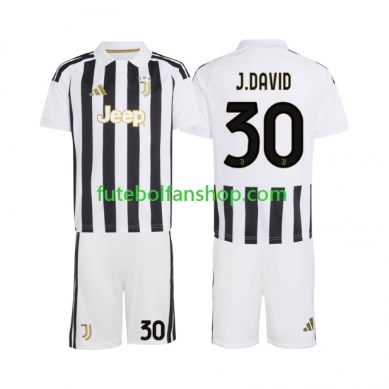 Camisola Principal Juventus Jonathan David 30 Época 2026/2027 Manga Curta ,Criança