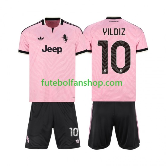 Camisola Alternativo Juventus Kenan Yildiz 10 Época 2026/2027 Manga Curta ,Criança