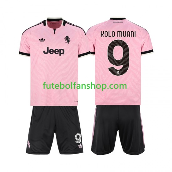 Camisola Alternativo Juventus Randal Kolo Muani 9 Época 2026/2027 Manga Curta ,Criança