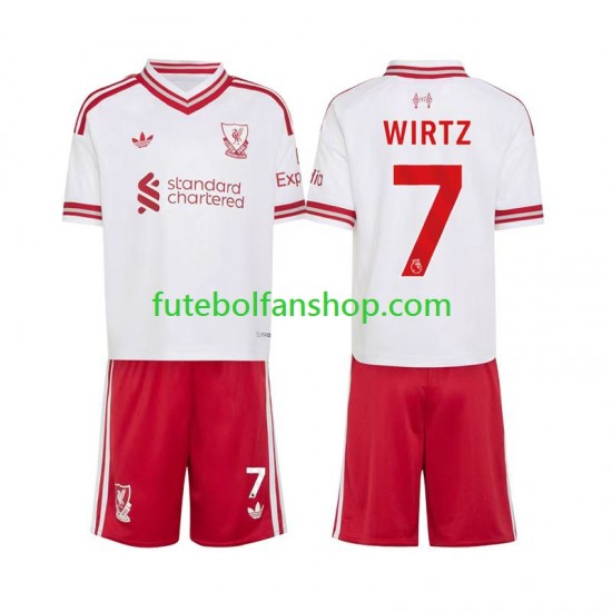 Camisola Alternativo Liverpool Florian Wirtz 7 Época 2026/2027 Manga Curta ,Criança