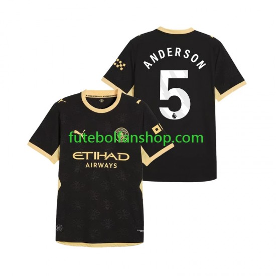 Camisola Alternativo Manchester City Elliot Anderson 5 Época 2026/2027 Manga Curta ,Homem