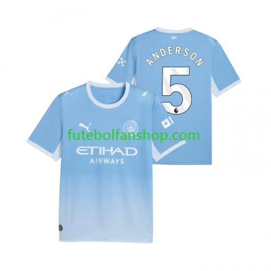 Camisola Principal Manchester City Elliot Anderson 5 Época 2026/2027 Manga Curta ,Homem