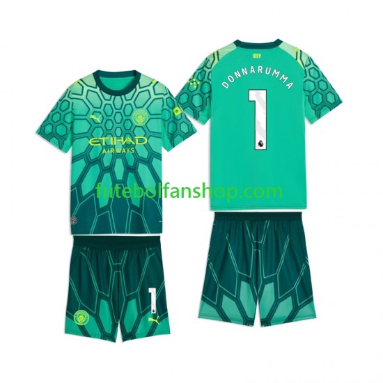 Camisola Principal Guarda-redes Manchester City Gianluigi Donnarumma 1 Época 2026/2027 Manga Curta ,Criança
