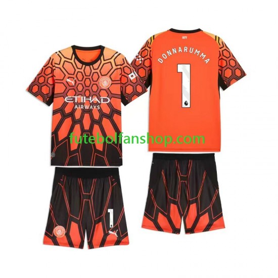 Camisola Alternativa (2ª) Guarda-redes Manchester City Gianluigi Donnarumma 1 Época 2026/2027 Manga Curta ,Criança