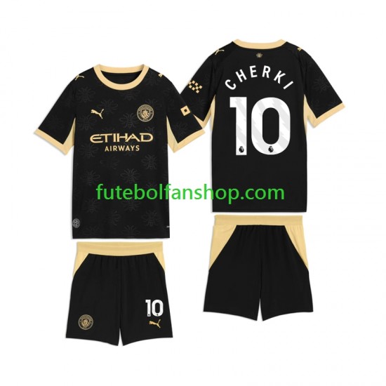 Camisola Alternativo Manchester City Rayan Cherki 10 Época 2026/2027 Manga Curta ,Criança