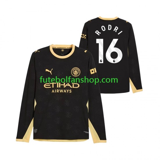 Camisola Alternativo Manchester City Rodri 16 Época 2026/2027 Manga Comprida ,Homem