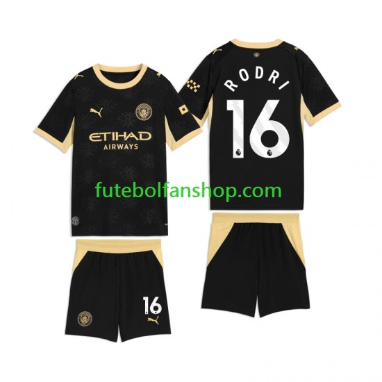 Camisola Alternativo Manchester City Rodri 16 Época 2026/2027 Manga Curta ,Criança