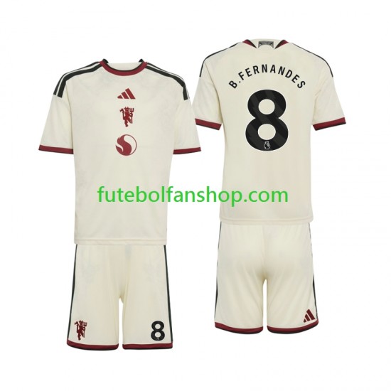 Camisola Alternativa (2ª) Manchester United Bruno Fernandes 8 Época 2026/2027 Manga Curta ,Criança