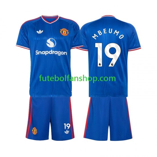 Camisola Alternativo Manchester United Bryan Mbeumo 19 Época 2026/2027 Manga Curta ,Criança