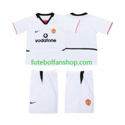 Alternativo Manchester United Football Shirt 2002 2003 Manga Curta ,Criança