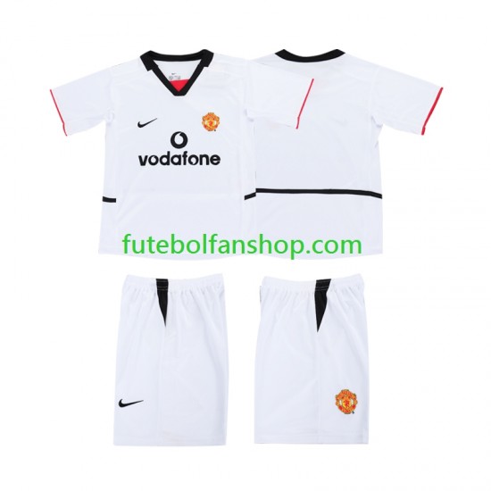 Alternativo Manchester United Football Shirt 2002 2003 Manga Curta ,Criança