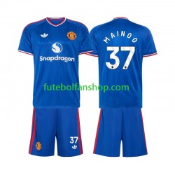 Camisola Alternativo Manchester United Kobbie Mainoo 37 Época 2026/2027 Manga Curta ,Criança