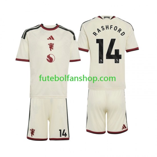 Camisola Alternativa (2ª) Manchester United Marcus Rashford 14 Época 2026/2027 Manga Curta ,Criança