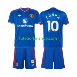 Camisola Alternativo Manchester United Matheus Cunha 10 Época 2026/2027 Manga Curta ,Criança