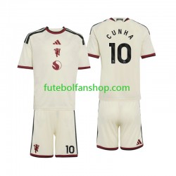 Camisola Alternativa (2ª) Manchester United Matheus Cunha 10 Época 2026/2027 Manga Curta ,Criança